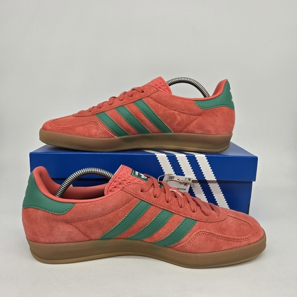 New Adidas Gazelle Indoor 'Preloved Scarlet Court Green' Men's Shoes Size 9 - Picture 6 of 8